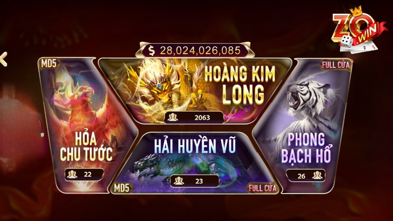 ZOWIN | Cổng Game Đổi Thưởng TOP 1 - 2025 | Thưởng Nạp 100% 6 Xóc Đĩa Tứ Linh là phiên bản nâng cấp của game Xóc Đĩa truyền thống